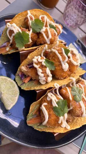 Crispy Cauliflower Tacos  at Flora Vegan Cafe in Tamarindo