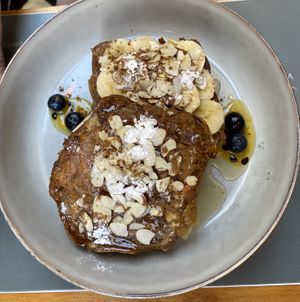 French toast  at Flora Vegan Cafe in Tamarindo