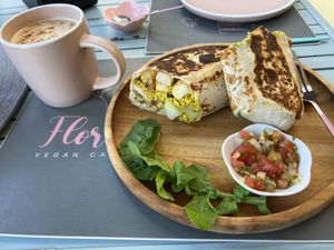 Breakfast burrito   at Flora Vegan Cafe in Tamarindo