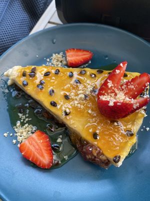 Fruity cheesecake is the best!  at Flora Vegan Cafe in Tamarindo