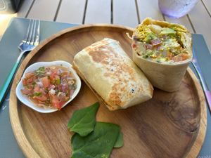 Breakfast burrito  at Flora Vegan Cafe in Tamarindo