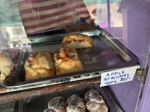 Apple strudel   at Old German Bakery in Dharamshala
