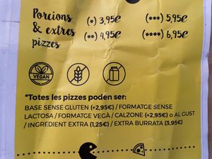 Vegan cheese option at El Petit Obrador in Girona