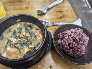 Korean vegetarian doenjang jjigae at Janet's  in Pontypridd
