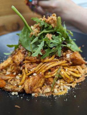Tofu fried noodles at Janet's  in Pontypridd