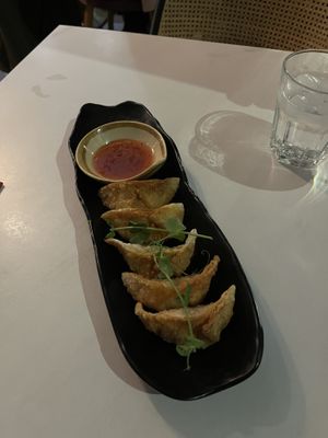 Tofu gyoza  at Janet's  in Pontypridd