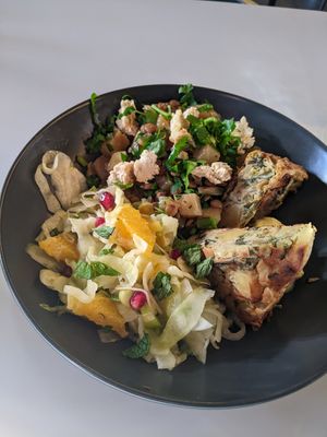 Tray bakes with two salads £12.50 at Pulse in Edinburgh