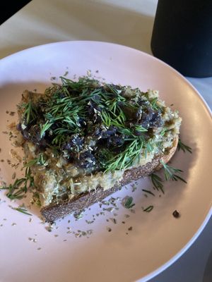 Sourdough toast with beans   at Pulse in Edinburgh