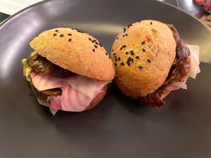 Homemade sourdough buns were delicious at Pulse in Edinburgh