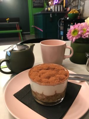 Fantastic tiramisu at Pulse in Edinburgh