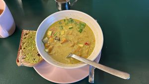 Thai Green soup  at Pulse in Edinburgh