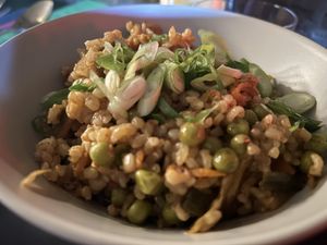 Kimchi stir fry with brown rice   at Pulse in Edinburgh