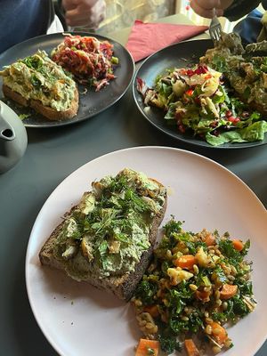 Artichoke and cashew cream on toast! 10/10   at Pulse in Edinburgh