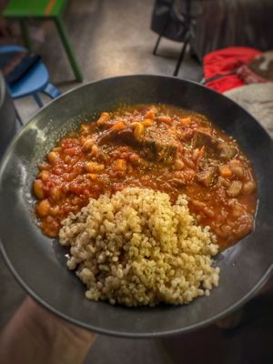 Seitan and white bean stew  at Pulse in Edinburgh