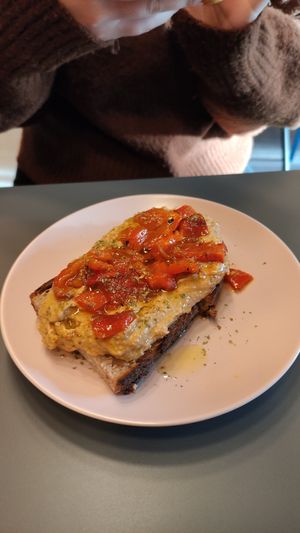 Hummus sourdough at Pulse in Edinburgh