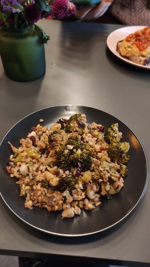 Broccoli salad at Pulse in Edinburgh