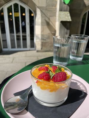 The mango dessert was delicious!  at Pulse in Edinburgh