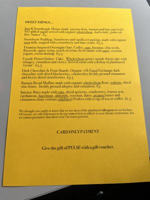 Desserts   at Pulse in Edinburgh