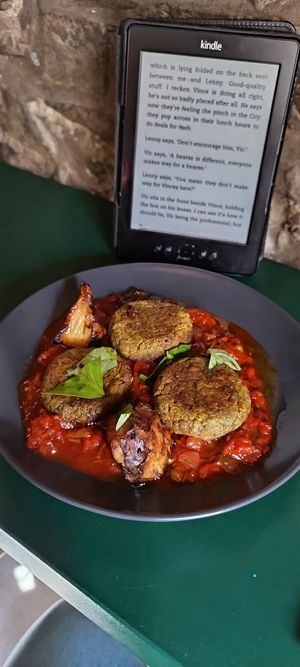 Herby rice and tofu balls at Pulse in Edinburgh