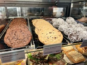 Vegan cookies and a chocolate ball   at Espresso House - S Hovedhallen in Oslo