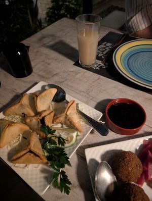 Fatayer (spinach pie) at The Phoenician Restaurant in Nairobi