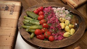 Picked veggies  at Kozak Homemade Ukrainian Food in Vancouver