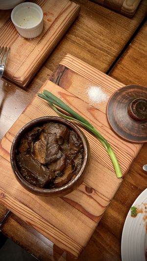Mushroom clay pot  at Kozak Homemade Ukrainian Food in Vancouver