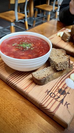 Borscht  at Kozak Homemade Ukrainian Food in Vancouver