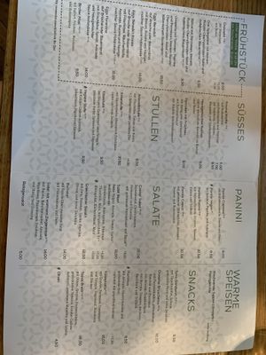 Speisekarte  at Gottlieb Café & Bar in Stuttgart