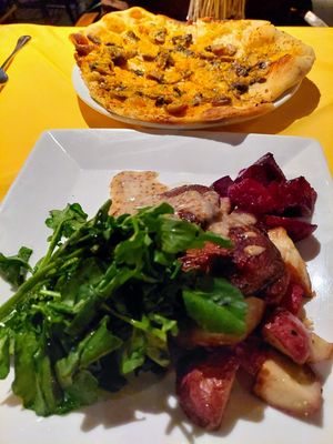 Vegan entree and 🍕 at Judy's On Cherry in Reading