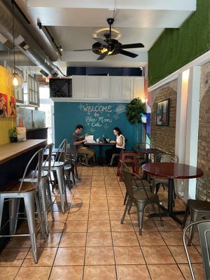 Indoor seating   at Blue Moon Cafe in Fayetteville