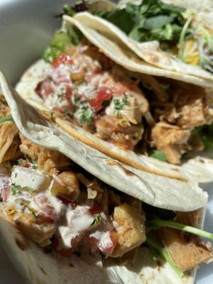 Jackfruit tacos  at Blue Moon Cafe in Fayetteville