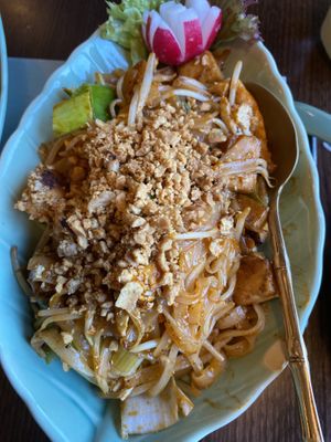 Vegetarian pad thai - ask for no egg!  at Nakorn Thai in Kassel