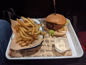 Vegan burger at Everyman Edinburgh in Edinburgh