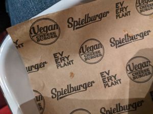 Dedicated paper for vegan burger at Everyman Edinburgh in Edinburgh