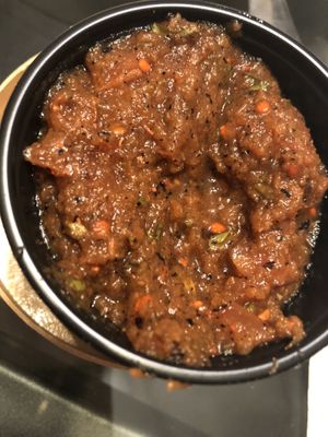 Spicy salsa   at Guac Time in Hicksville