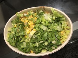  Mexican rice, vegetables, guacamole, pico de gallo, Mexican corn, fresh cilantro, romaine lettuce   at Guac Time in Hicksville