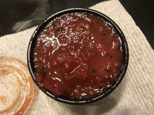 Spicy salsa   at Guac Time in Hicksville