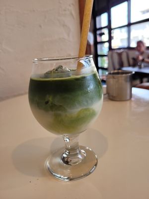 Soy matcha at Klatch Coffee in Ishigaki