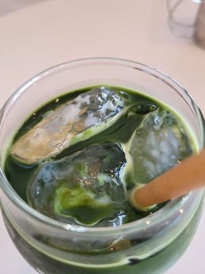 Soy matcha at Klatch Coffee in Ishigaki