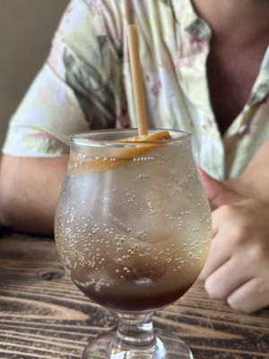 Iced lemonade with soda   at Klatch Coffee in Ishigaki