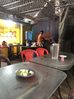 Seen from inside. Free water refill.   at Govinda's in Coxs Bazar