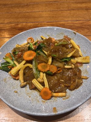 Fried noodles with vegetables   at Namaste Vegetarian in Phuket
