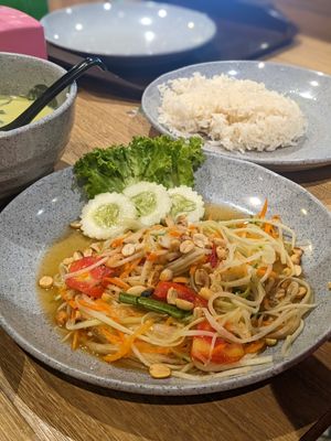 Papaya salad at Namaste Vegetarian in Phuket