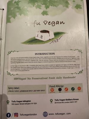  at Tofu Vegan - Spitalfields in East London