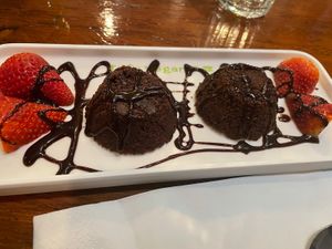 Chocolate cakes  at Tofu Vegan - Spitalfields in East London