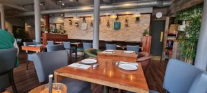 Inside just after opening at Tofu Vegan - Spitalfields in East London