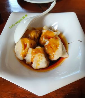 Dumplings my favourite 😍 at Tofu Vegan - Spitalfields in East London