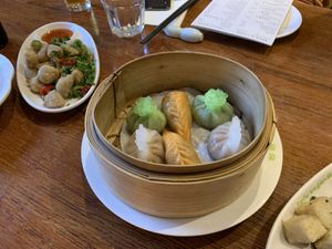 Assorted dimsum  at Tofu Vegan - Spitalfields in East London