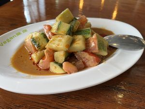 Smacked cucumber  at Tofu Vegan - Spitalfields in East London